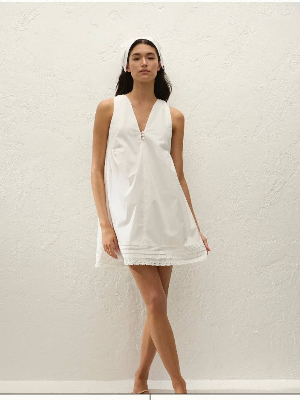Faithfull Dion Mini Dress Fiore Lace White